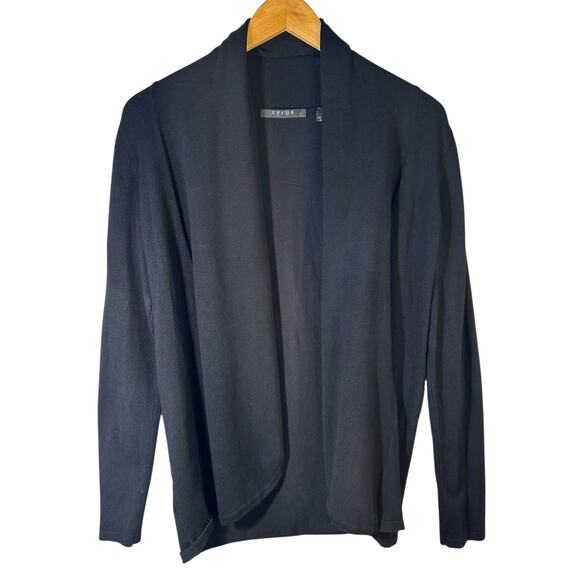 Cyrus Women’s Open Cardigan Sweater Black Size Medium Minimalist Classic - Picture 1 of 9